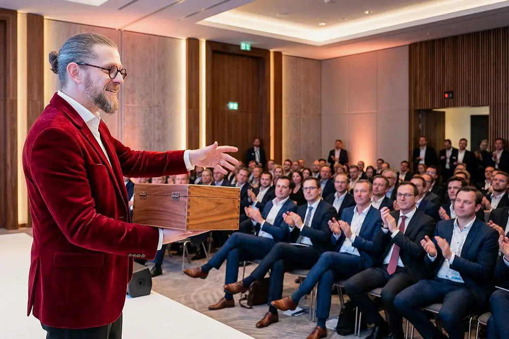 Zauberkünstler auf einem Firmenevent in Kiel